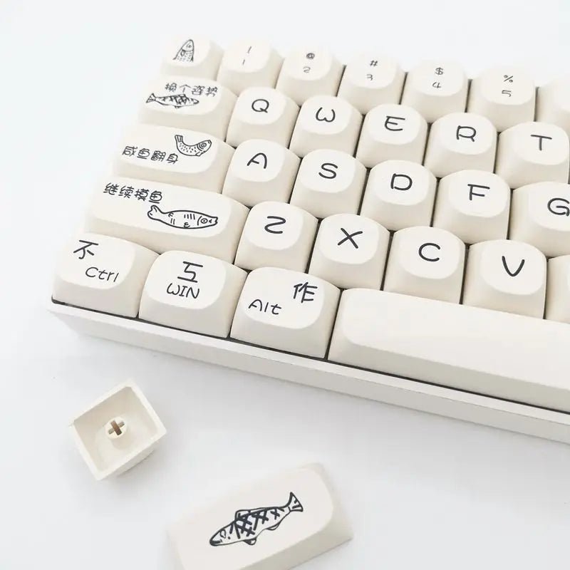 Simple Fish Theme PBT Keycap Set - KeyArtisan