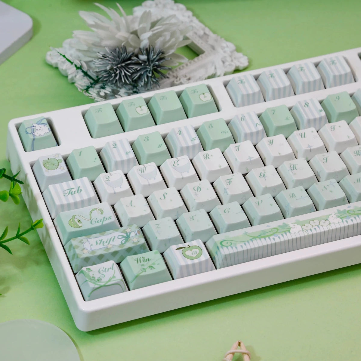 Spring Bunny Orchard Theme Keycap Set - KeyArtisan