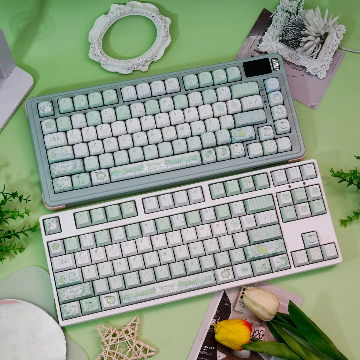 Spring Bunny Orchard Theme Keycap Set - KeyArtisan