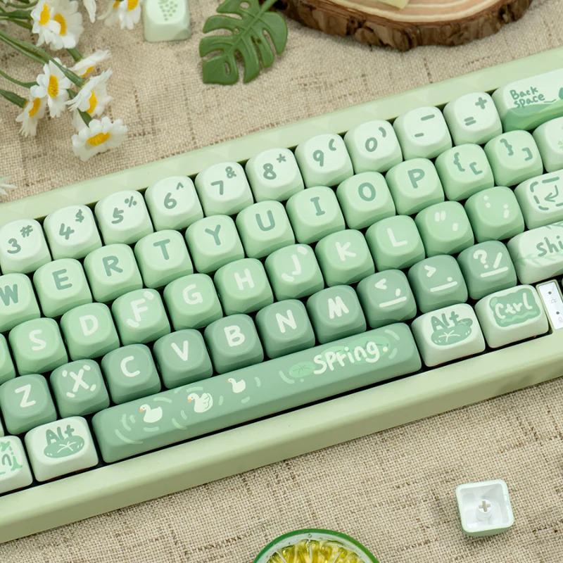 Spring Pastel Green Keycap Set - KeyArtisan® - KeyArtisan