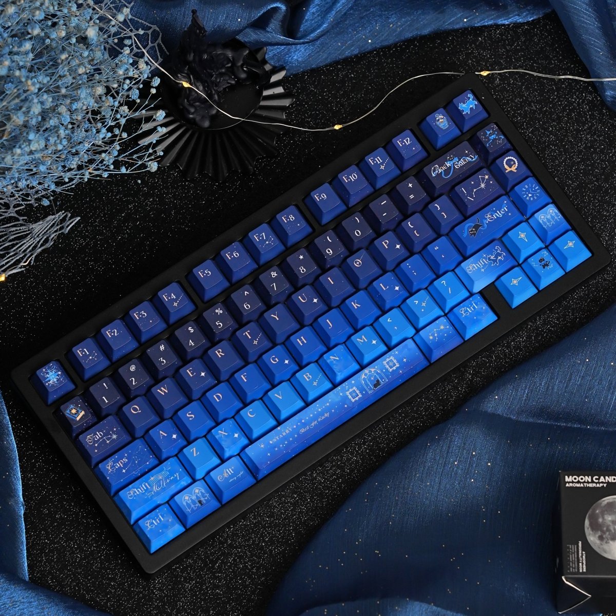 Starry Night Corridor - Themed Gradient Keycap Set - KeyArtisan