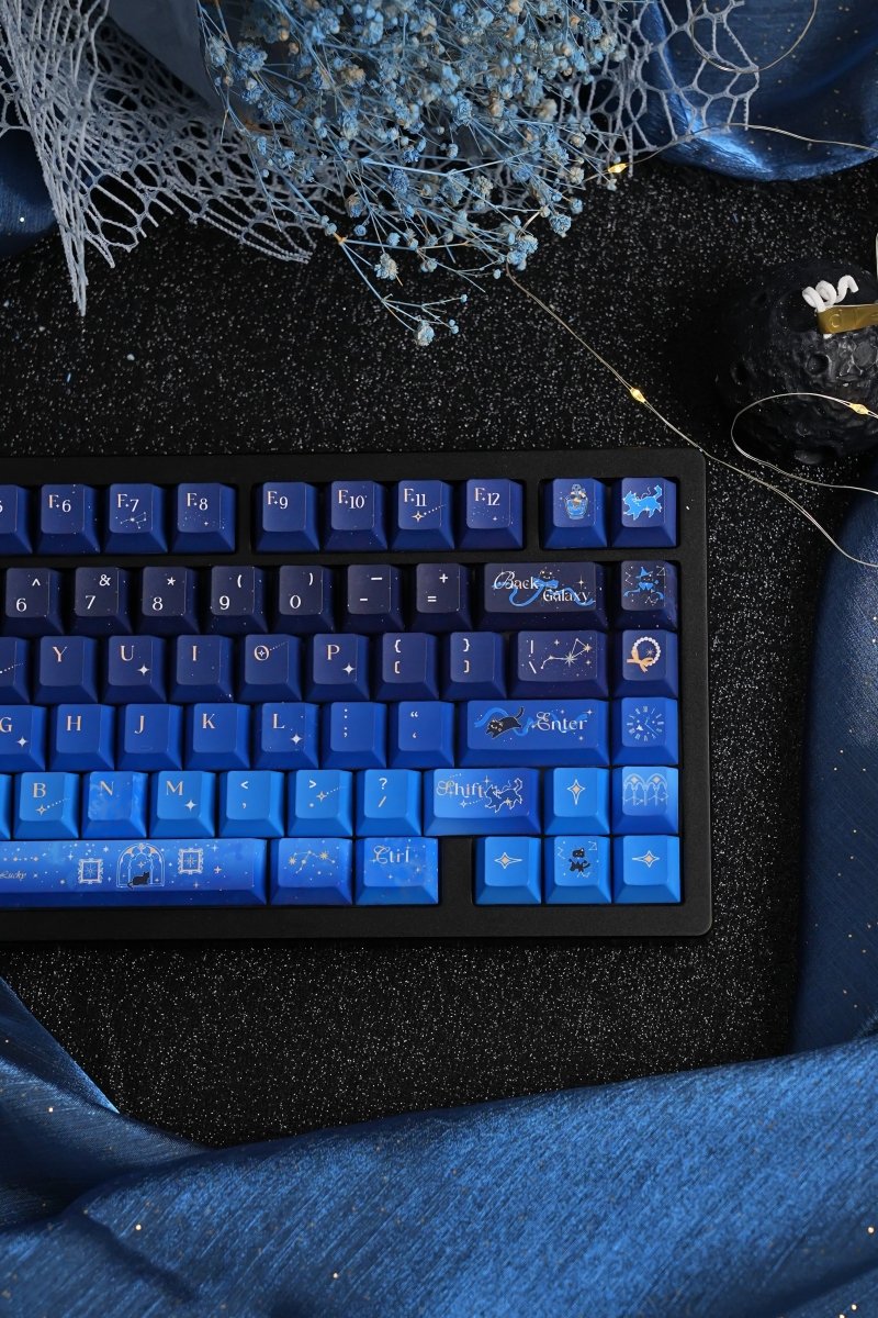 Starry Night Corridor - Themed Gradient Keycap Set - KeyArtisan