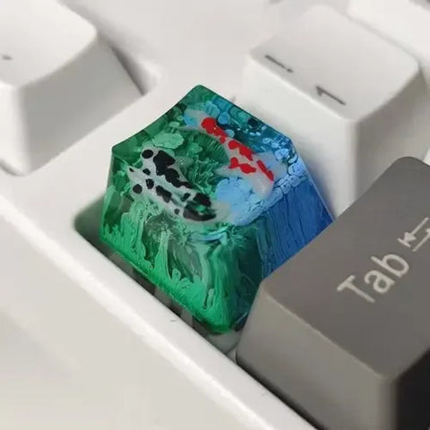 Zen Pond Theme Artisan Resin Keycap