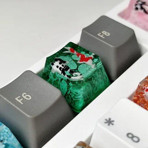 Zen Pond Theme Artisan Resin Keycap