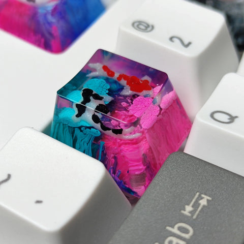 Zen Pond Theme Artisan Resin Keycap