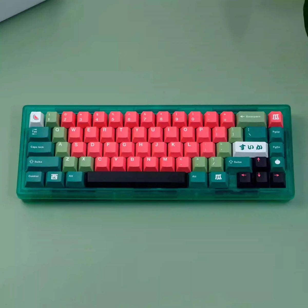Suika Watermelon Theme Keycap Set - KeyArtisan® - KeyArtisan