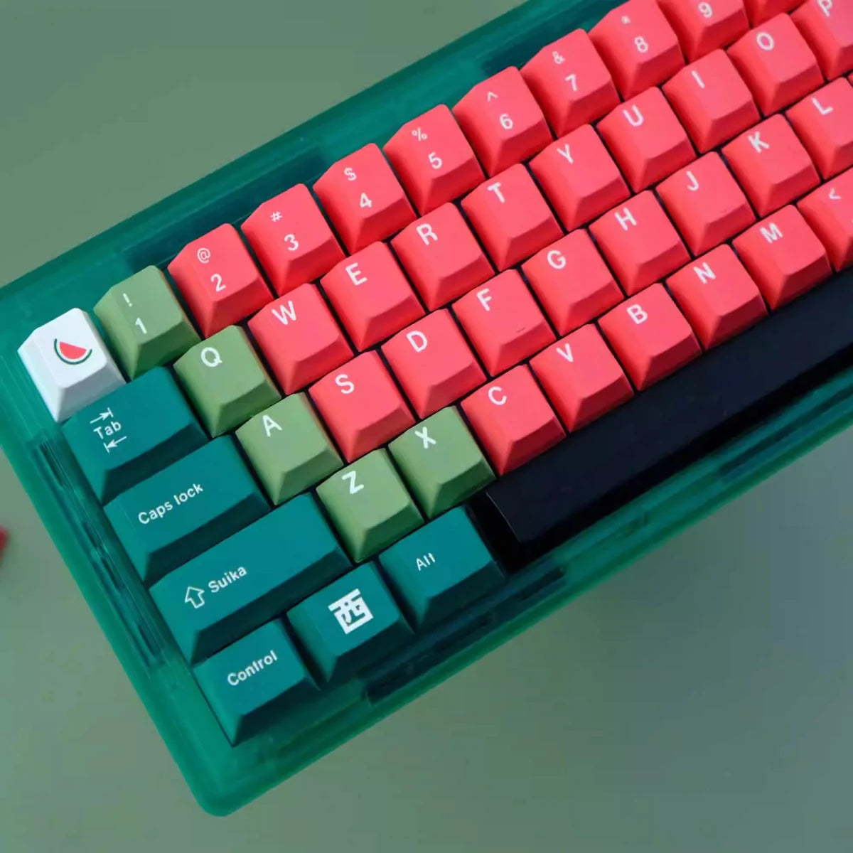 Suika Watermelon Theme Keycap Set - KeyArtisan® - KeyArtisan