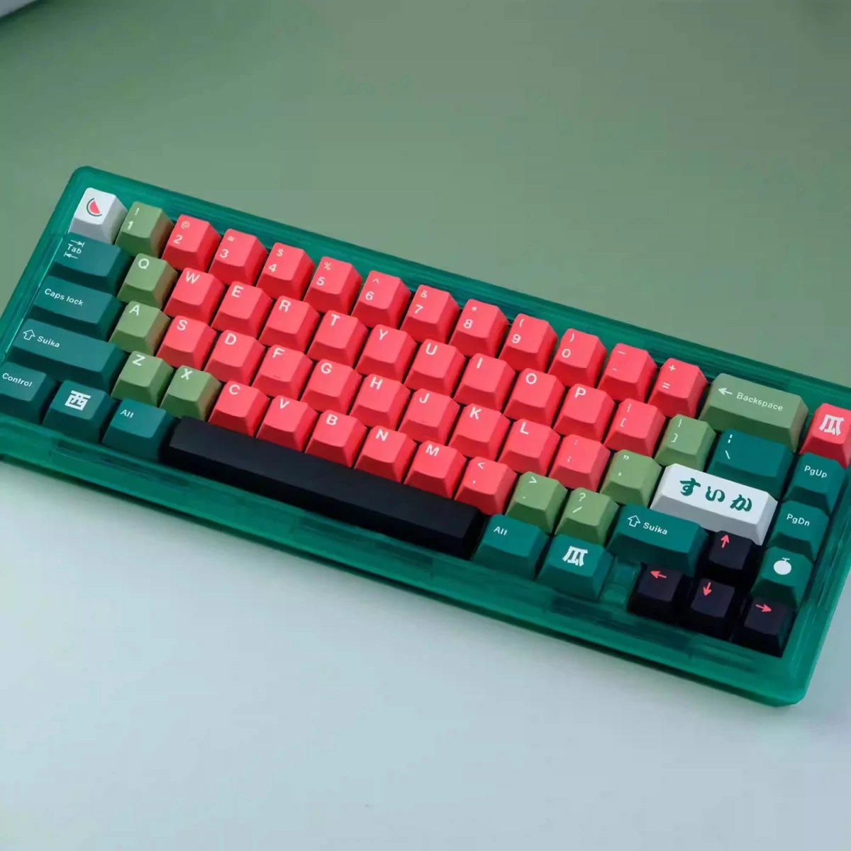 Suika Watermelon Theme Keycap Set - KeyArtisan® - KeyArtisan