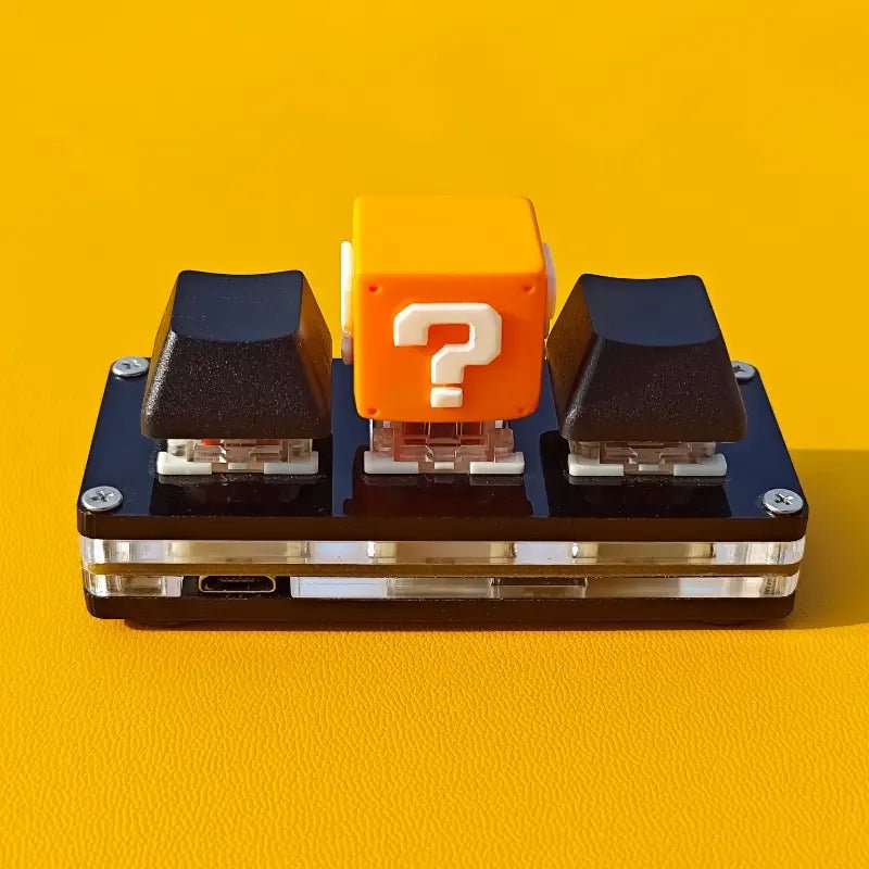 Super Mario Keycap – Light - Up Question Box & Coin Design - KeyArtisan