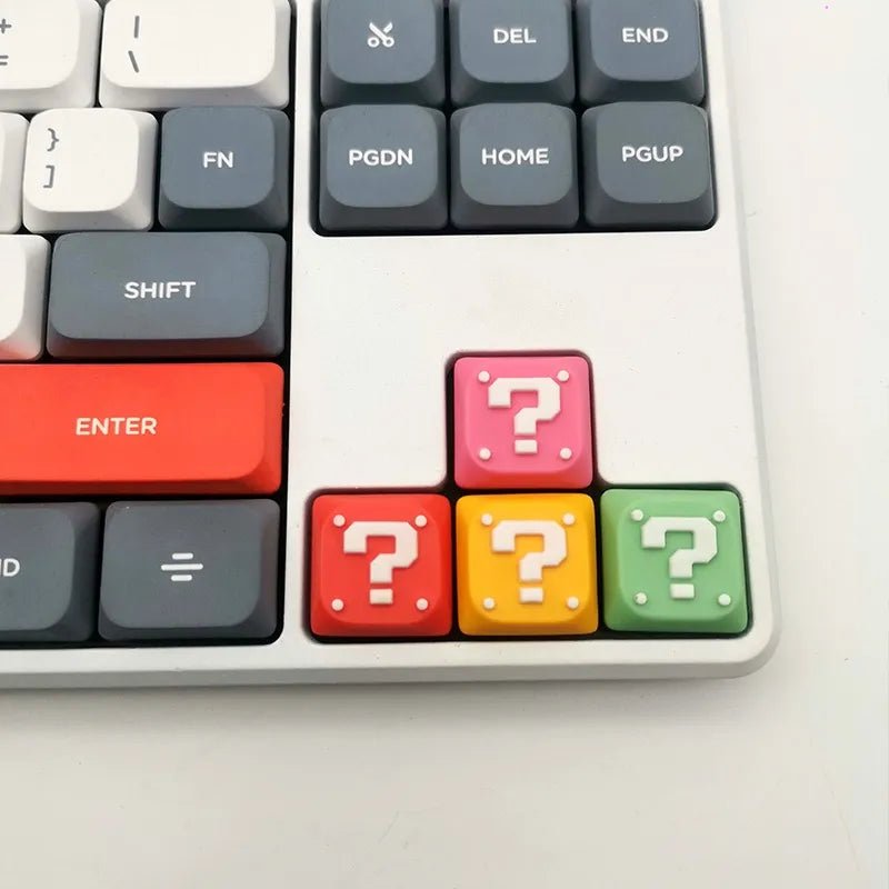 Super Mario: Question Mark Block Low Profile Keycaps - KeyArtisan