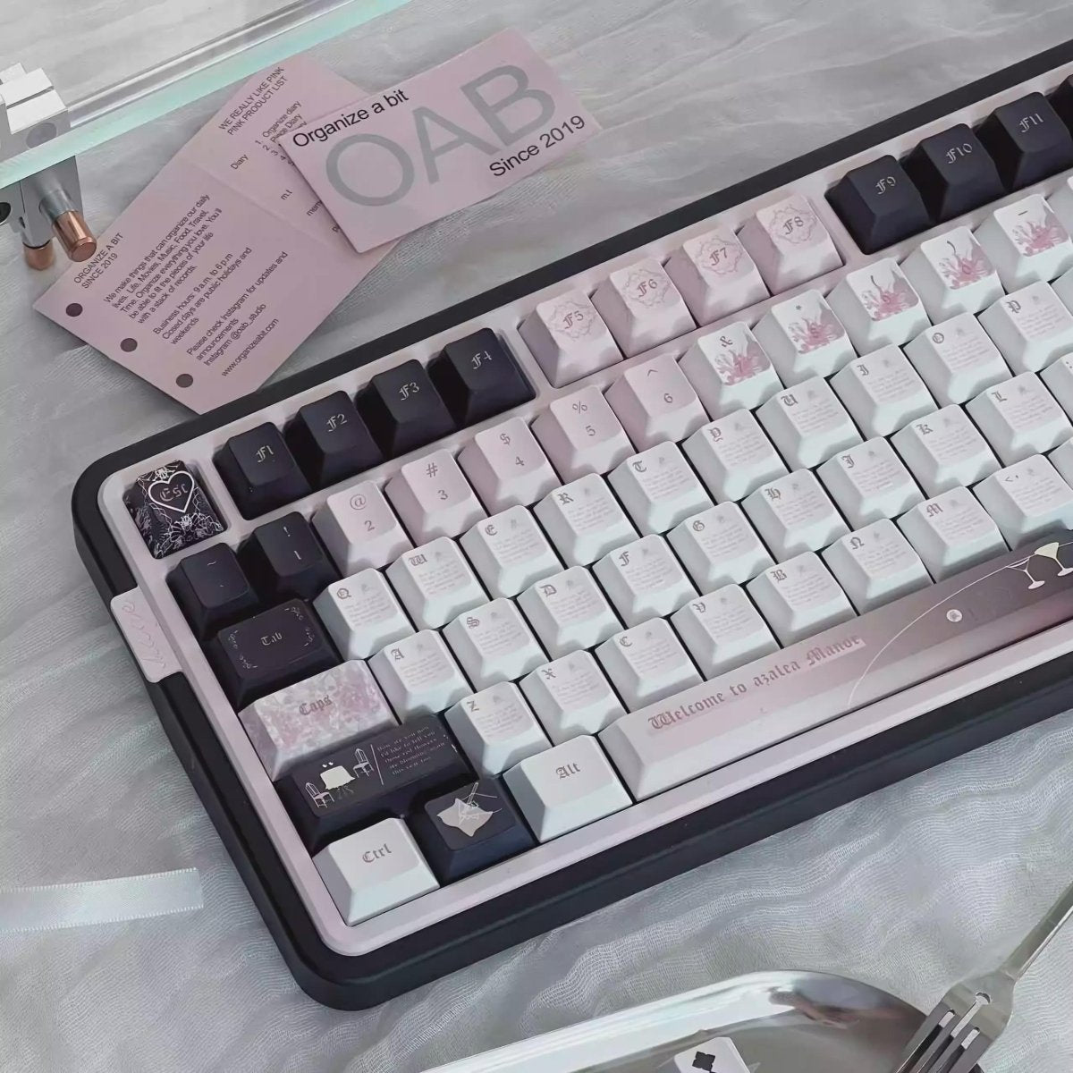 The Azalea Manor Theme Artisan Keycap Set - KeyArtisan