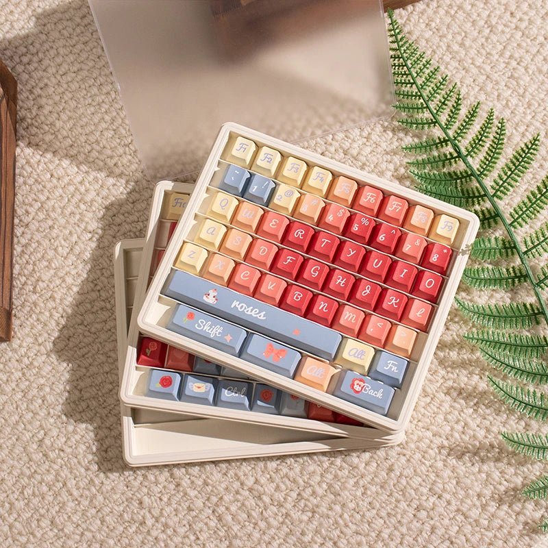 Three Layer Keycap Storage With Frosted Lid - KeyArtisan