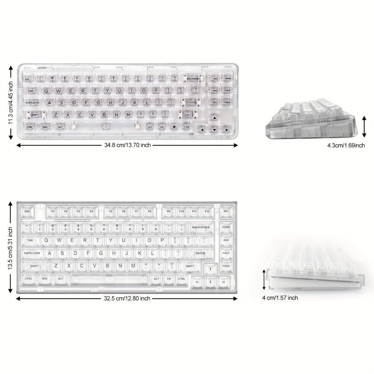 Wireless Clear 68% RGB Mechanical Keyboard – YUNZII X71 - KeyArtisan