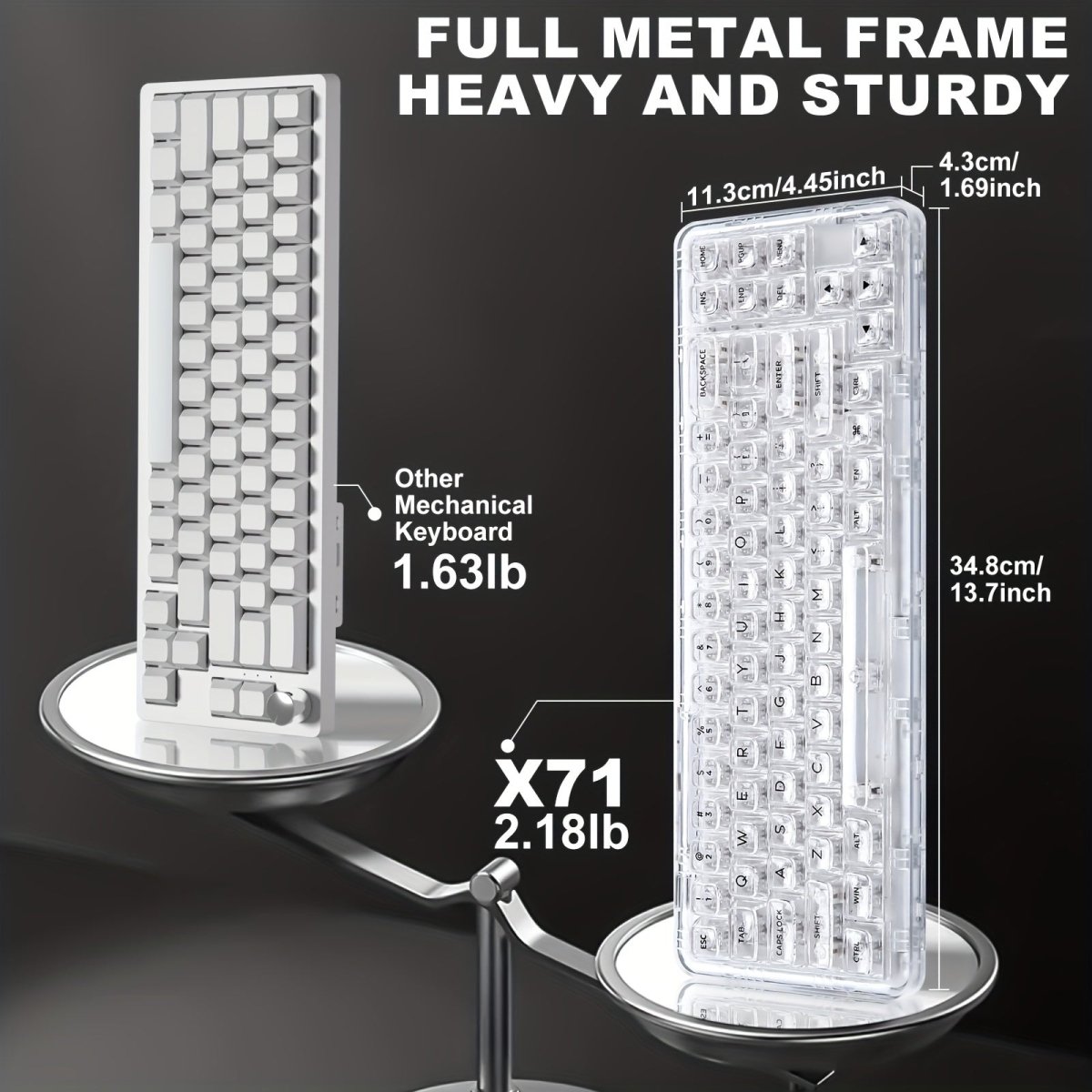 Wireless Clear 68% RGB Mechanical Keyboard – YUNZII X71 - KeyArtisan