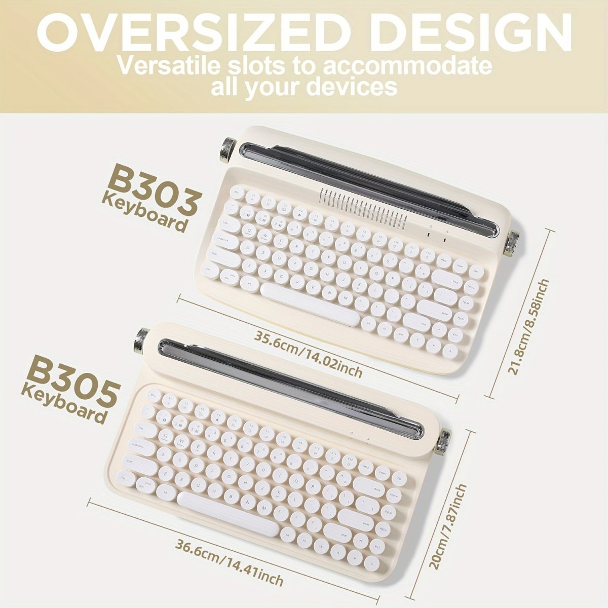 Wireless Typewriter 75% Bluetooth Keyboard, YUNZII ACTTO B303/B305 - KeyArtisan
