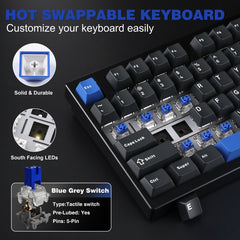 YUNZII AL75 Black 75% Aluminum Mechanical Keyboard - KeyArtisan