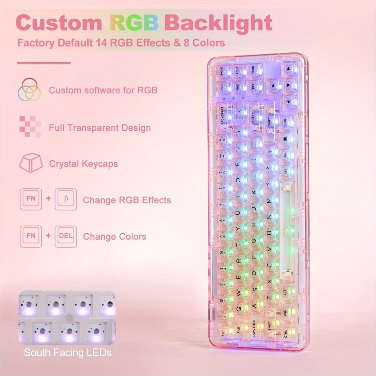 YUNZII X71 Clear Mechanical Keyboard - Tri - Mode - KeyArtisan