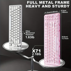 YUNZII X71 Clear Mechanical Keyboard - Tri - Mode - KeyArtisan