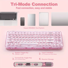 YUNZII X71 Clear Mechanical Keyboard - Tri - Mode - KeyArtisan