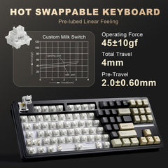 YUNZII YZ87 TKL Compact 75% Mechanical Keyboard - KeyArtisan